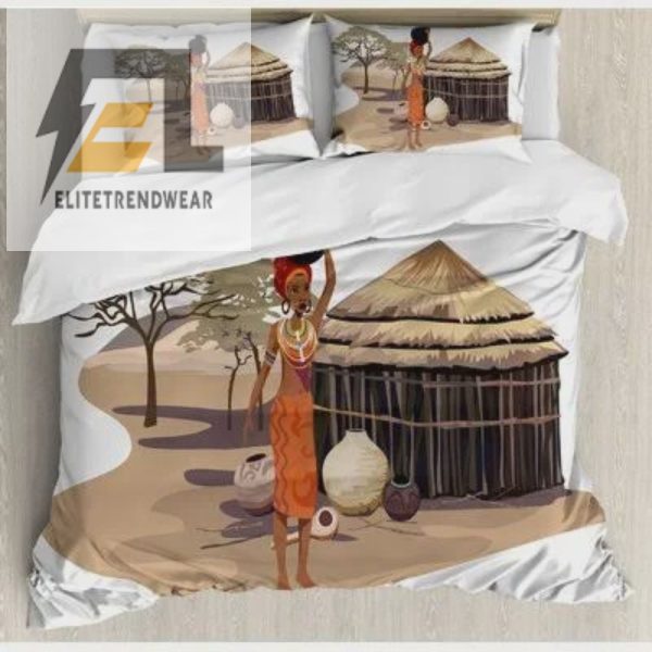 Cozy Queen African Native Woman Duvet Delight elitetrendwear 1