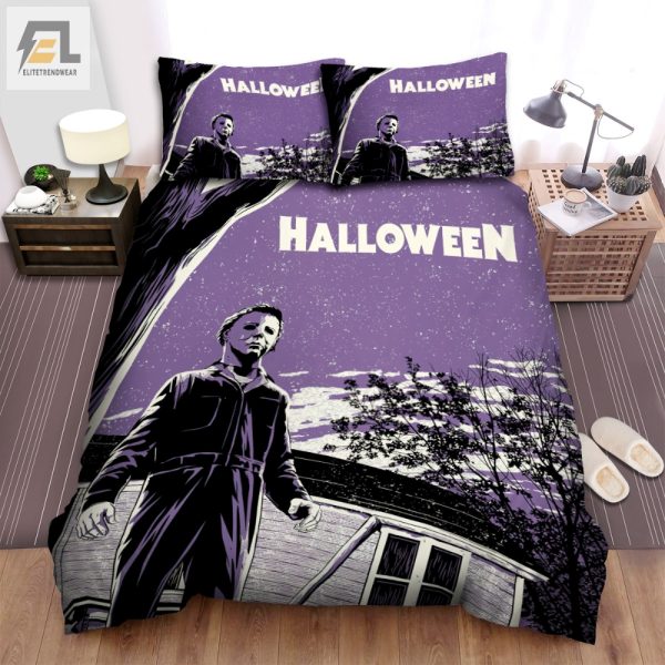 Spooky Snuggles Hilarious Halloween Purple Duvet Sets elitetrendwear 1