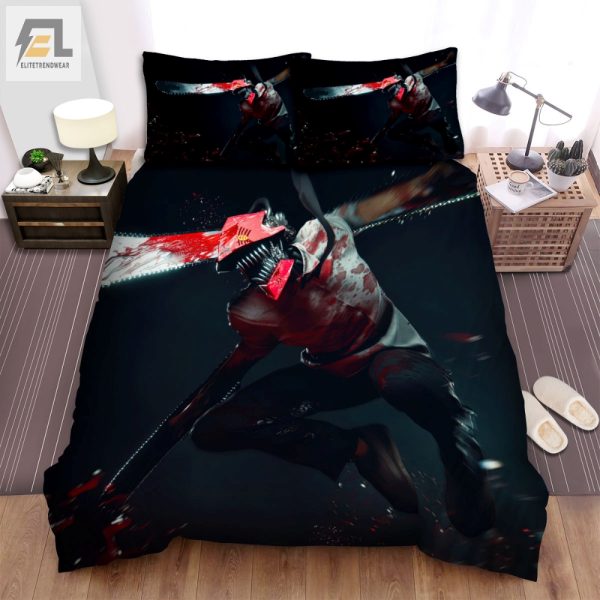 Sleep With Denji Hilarious Chainsaw Man Bedding Sets elitetrendwear 1