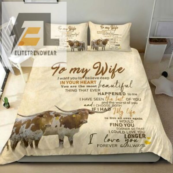 Texas Longhorn Love Funny Unique Duvet For Your Wife elitetrendwear 1