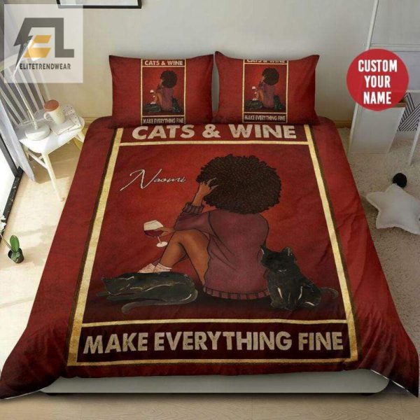 Purrfect Nights Custom Catwine Duvet For Catloving Ladies elitetrendwear 1