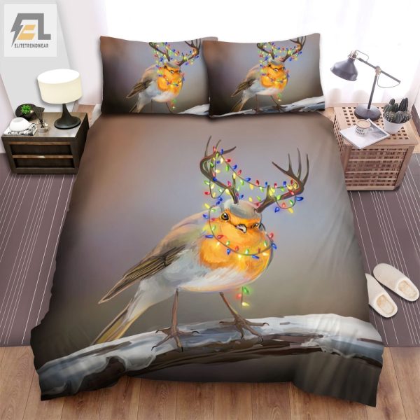 Sleep Wild Horned Robin Duvet Set Cozy Quirky Bedding elitetrendwear 1