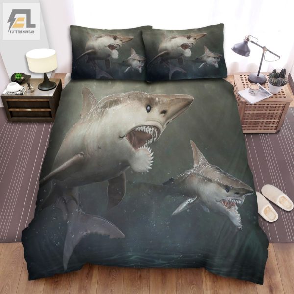 Snuggle With Sea Monsters Elf Shark Duvet Cover Sets elitetrendwear 1