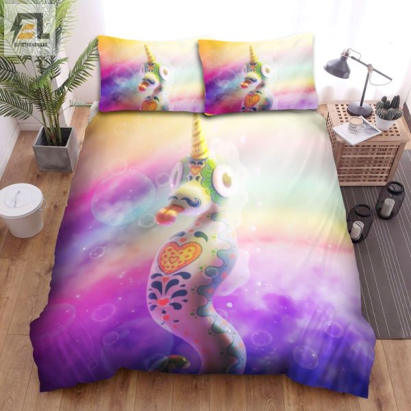 Seahorse Snooze Fest Duvet Wild Wacky And Comfy Bedding Set elitetrendwear 1