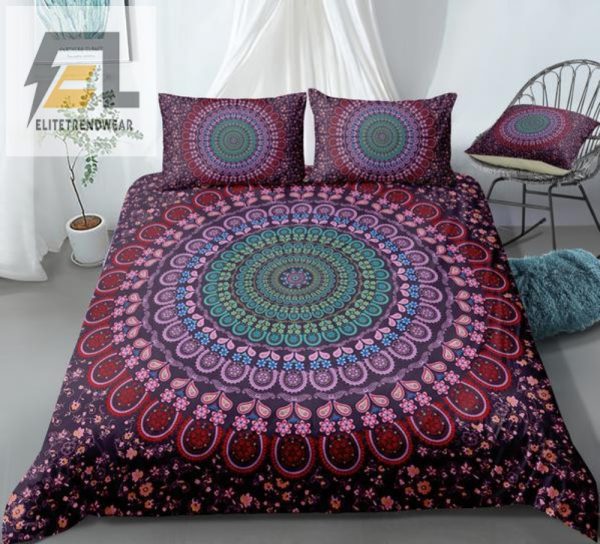 Snuggle In A Funky Flora Fiesta Purple Mandala Duvet Set elitetrendwear 1