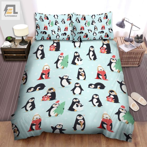 Comfy Penguin Christmas Bedding Waddle Into Festive Fun elitetrendwear 1