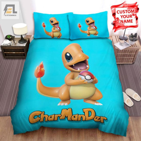 Snuggle With Smiling Charmander Pokeball Duvet Fun Bedding elitetrendwear 1