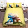 Sleep Like A Clumsy Smurf Cozy Smurfs Duvet Cover Set elitetrendwear 1