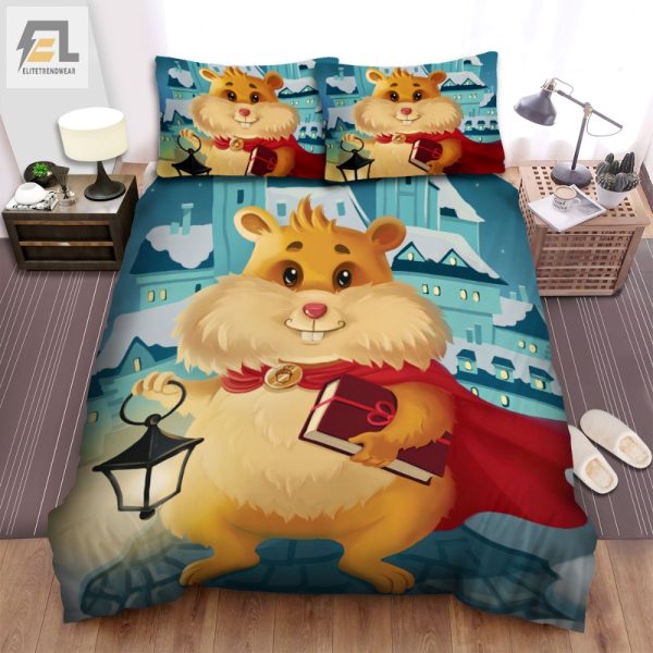 Cozy Hamster Lantern Duvet Quirky Comfy Bedding Set elitetrendwear 1