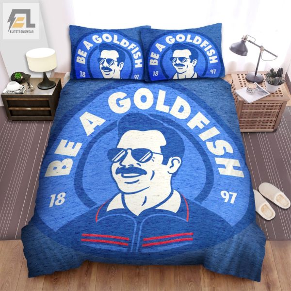 Sleep Like Ted Lasso Goldfish Duvet Cover Bedding Set elitetrendwear 1