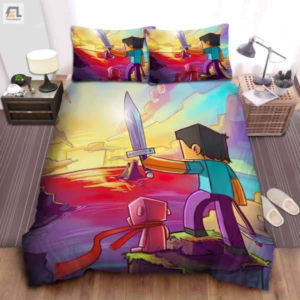 Dream Like A Survivor Golden Gate Minecraft Bedding Set elitetrendwear 1