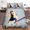 Rock Out In Comfort Orianthi Beige Guitar Duvet Set elitetrendwear 1