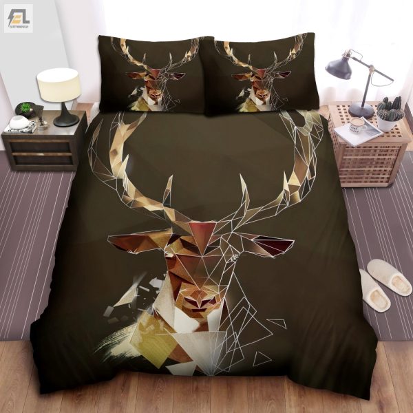 Deer Dream Duvet Polygon Art For Your Cozy Doemain elitetrendwear 1