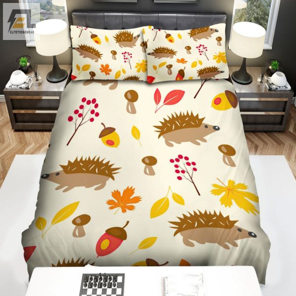 Snuggle With A Hedgehog Quirky Autumn Duvet Set Extravaganza elitetrendwear 1