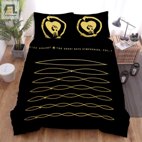 Snuggle With Rock Rise Against Ghost Note Duvet Set elitetrendwear 1