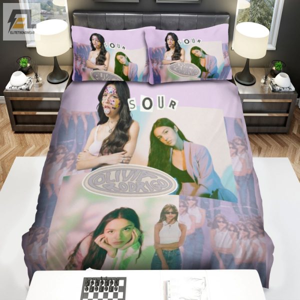 Rockstar Dreams Olivia Rodrigo Brutal Violet Bedding Set elitetrendwear 1