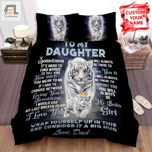 Daughters Wild Side Quirky Tiger Duvet Cozy Personalized elitetrendwear 1