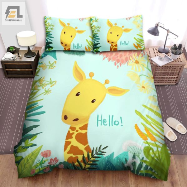 Sleep Tall Giraffe Duvet Cover Hilariously Cozy Bedding elitetrendwear 1