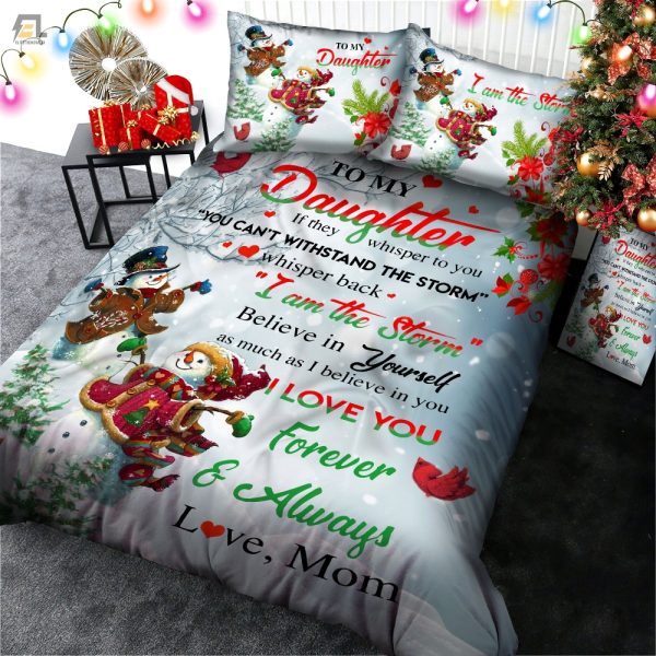 Funny Snowman Duvet Set Moms Love Wrapped In Hugs elitetrendwear 1