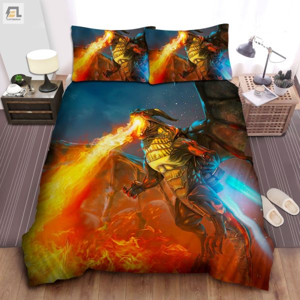 Fiery Dragon Art Bedding Unleash Your Inner Dragon elitetrendwear 1