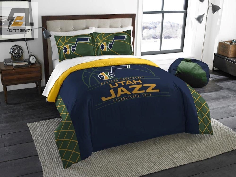 Dream Big In Utah Jazz Sheets Bedtime Slam Dunk elitetrendwear 1