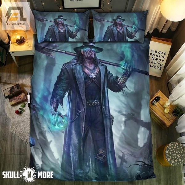 Rest In Pieces Skull Undertaker Bedding Set elitetrendwear 1