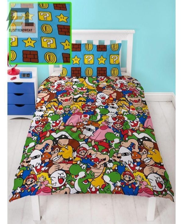 Dream With Mario Hilarious Nintendo Bedding Set For Gamers elitetrendwear 1