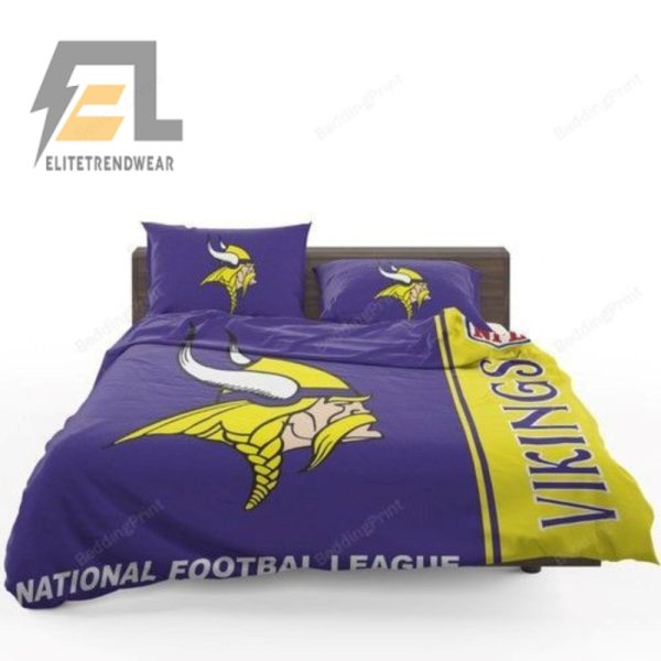 Dream Of Touchdowns Minnesota Vikings 3D Duvet Set elitetrendwear 1