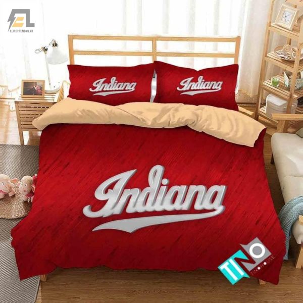 Dream Big With Ncaa Indiana Hoosiers Funny 3D Bedding Set elitetrendwear 1