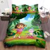 Adventurous Sleep Funny Dora In Forest Bedding Set elitetrendwear 1 1