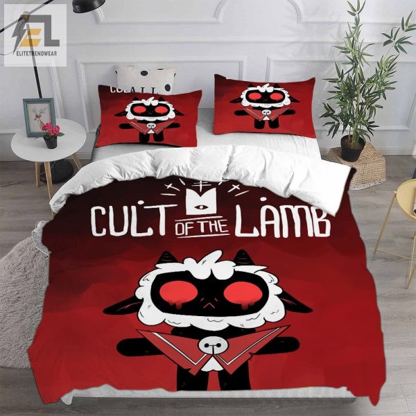 Cult Of The Lamb Bedding Sets Gift For Fathers Day Halloween Christmas elitetrendwear 1