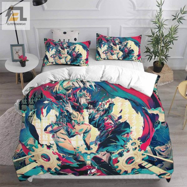 Anime Jojos Bizarre Adventure Stone Ocean Bedding Sets Duvet Cover Flatsheet Pillowcases Perfect Gift For Fans elitetrendwear 1 2