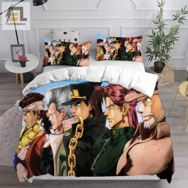 Anime Jojos Bizarre Adventure Stone Ocean Bedding Sets Gift For Fathers Day Halloween Christmas elitetrendwear 1