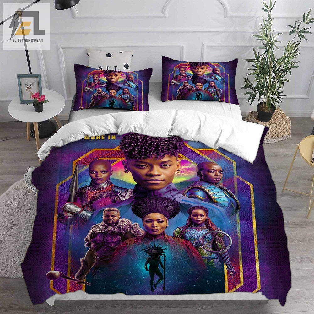 Black Panther Wakanda Forever Bedding Sets Gift For Wife Husband Besties elitetrendwear 1