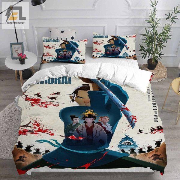 Blue Eye Samurai Bedding Sets Gift For Fathers Day Halloween Christmas elitetrendwear 1