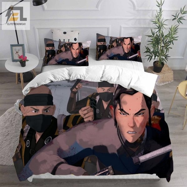 Blue Eye Samurai Bedding Sets Gift For Wife Husband Besties elitetrendwear 1