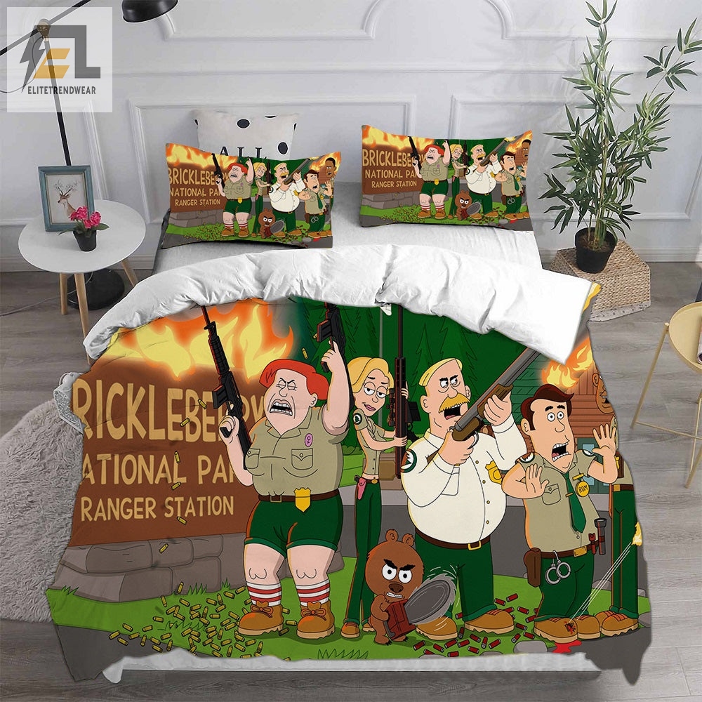 Brickleberry Bedding Sets Gift For Christmas Thanksgiving Halloween elitetrendwear 1 2