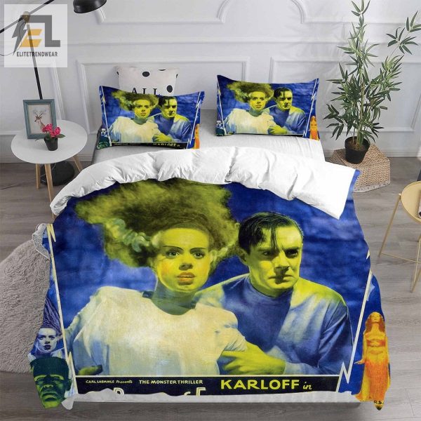 Bride Of Frankenstein Bedding Sets Gift For Christmas Thanksgiving Halloween elitetrendwear 1 2