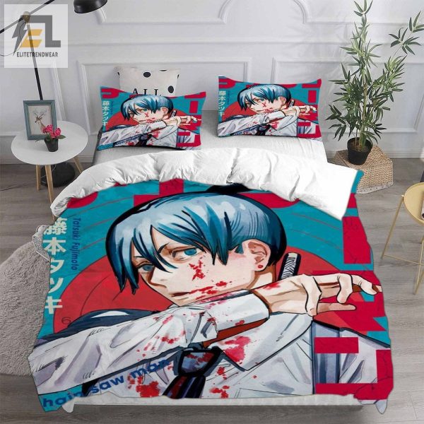 Chainsaw Man Bedding Sets Duvet Cover Flatsheet Pillowcase For Your Lover elitetrendwear 1