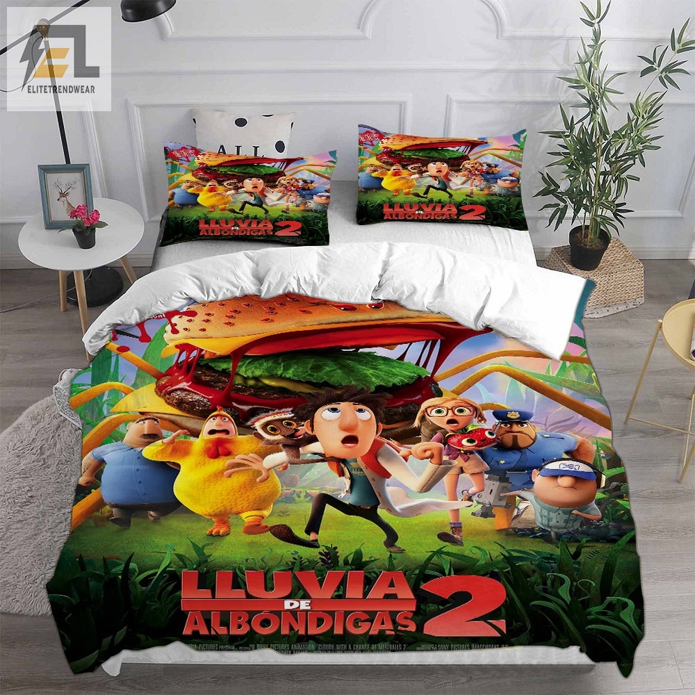 Cloudy With A Chance Of Meatballs Bedding Sets Gift For Fathers Day Halloween Christmas elitetrendwear 1