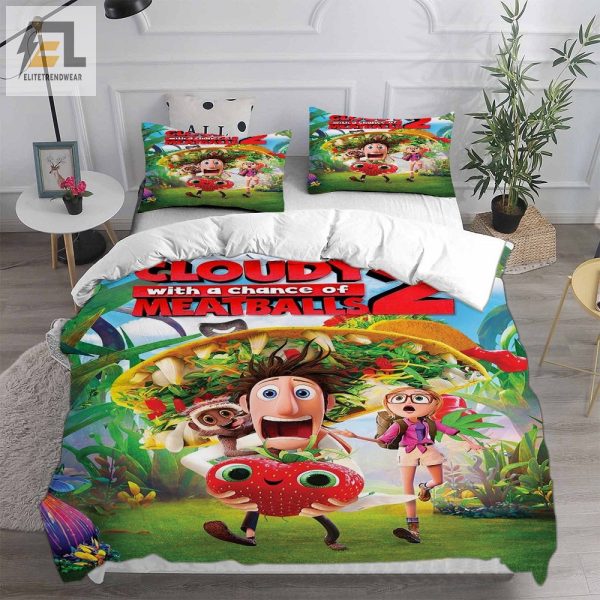 Cloudy With A Chance Of Meatballs Bedding Sets Gift For Christmas Thanksgiving Halloween elitetrendwear 1