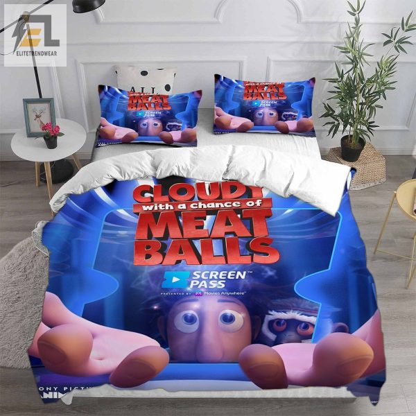 Cloudy With A Chance Of Meatballs Bedding Sets Gift For Christmas Thanksgiving Halloween elitetrendwear 1 2