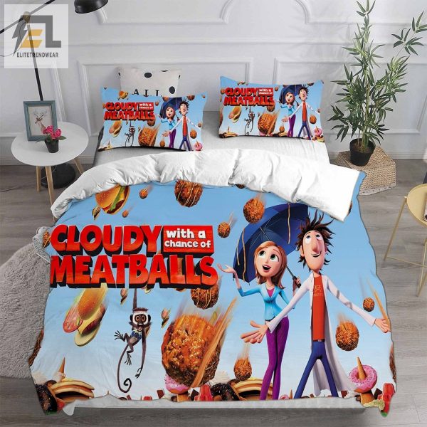 Cloudy With A Chance Of Meatballs Decorative Bedding Sets For Fan Halloween Christmas Thanksgiving elitetrendwear 1