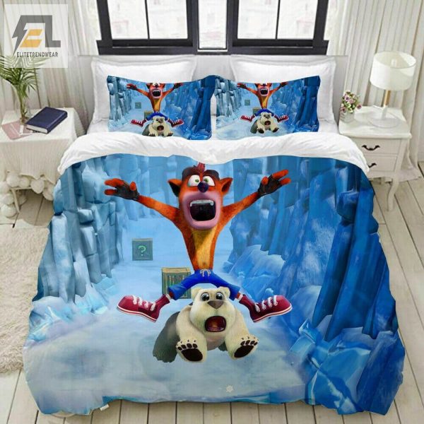 Crash Bandicoot Bedding Sets Duvet Cover Flatsheet Pillowcases Perfect Gift For Fans elitetrendwear 1