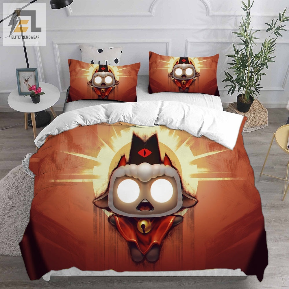 Cult Of The Lamb Decorative Bedding Sets For Fan Halloween Christmas Thanksgiving elitetrendwear 1