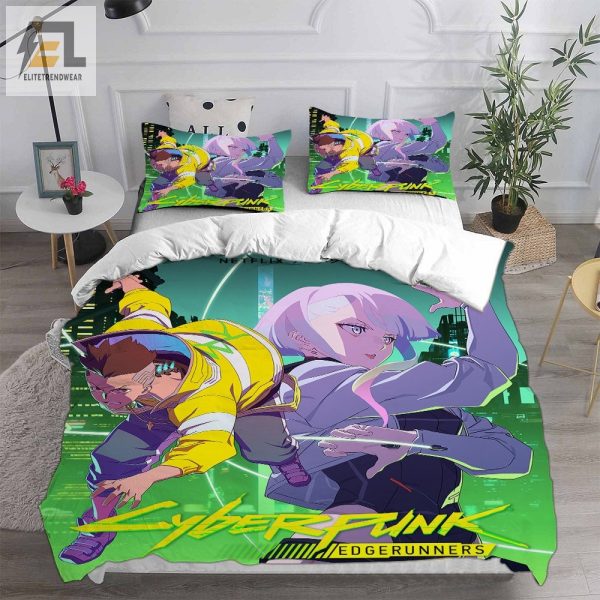 Cyberpunk Edgerunners Bedding Sets Gifts For Family Members On Christmas Black Friday elitetrendwear 1