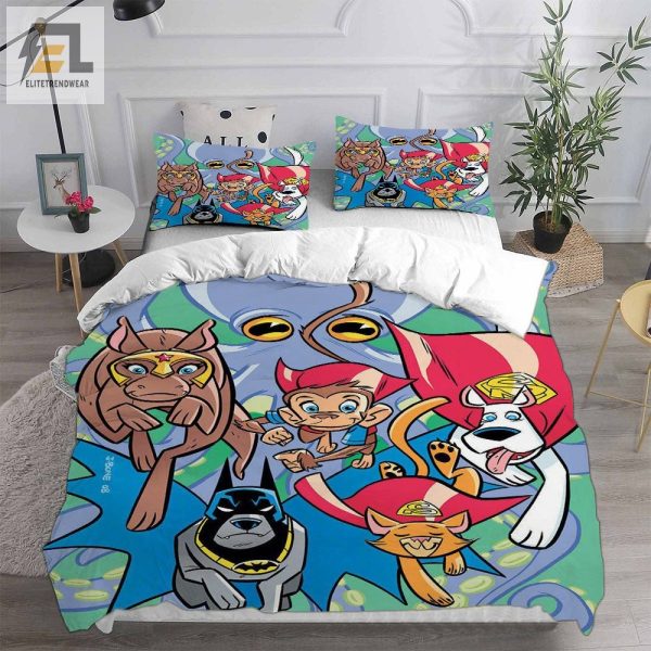 Dc League Of Superpets Bedding Sets Duvet Cover Flatsheet Pillowcases Perfect Gift For Fans elitetrendwear 1 2