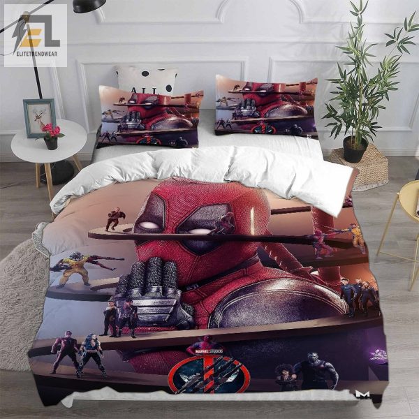 Deadpool Wolverine Bedding Sets Duvet Cover Flatsheet Pillowcases Perfect Gift For Fans elitetrendwear 1 2