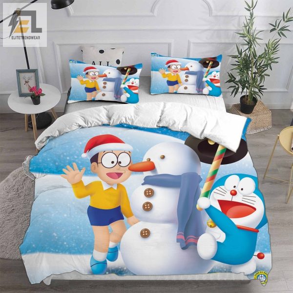 Doraemon Bedding Sets Gift For Birthday Halloween Christmas Thanksgiving elitetrendwear 1 2