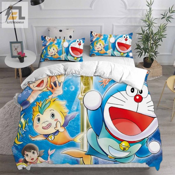 Doraemon Bedding Sets Gift For Christmas Thanksgiving Halloween elitetrendwear 1